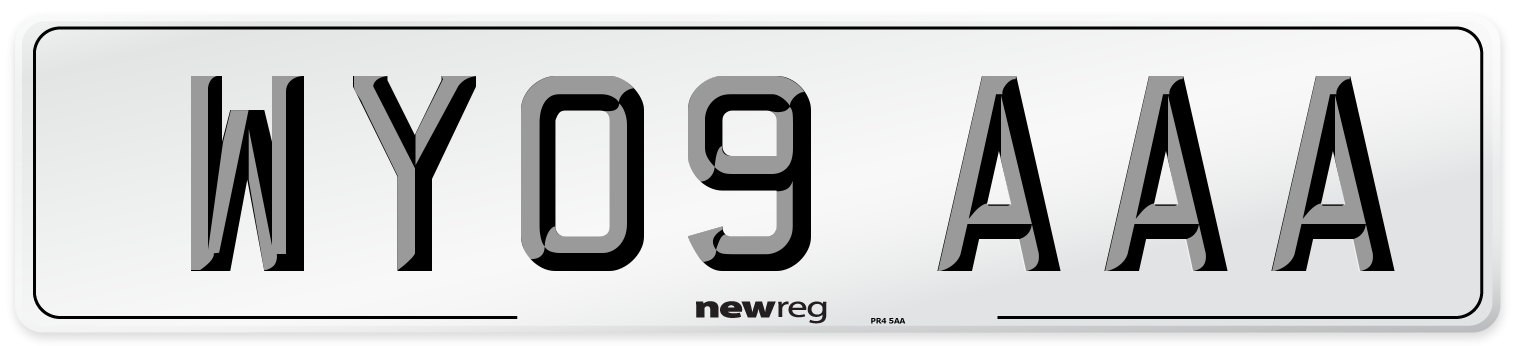 WY09 AAA Number Plate from New Reg